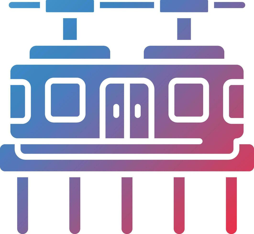 Small Monorail Car Vector Icon