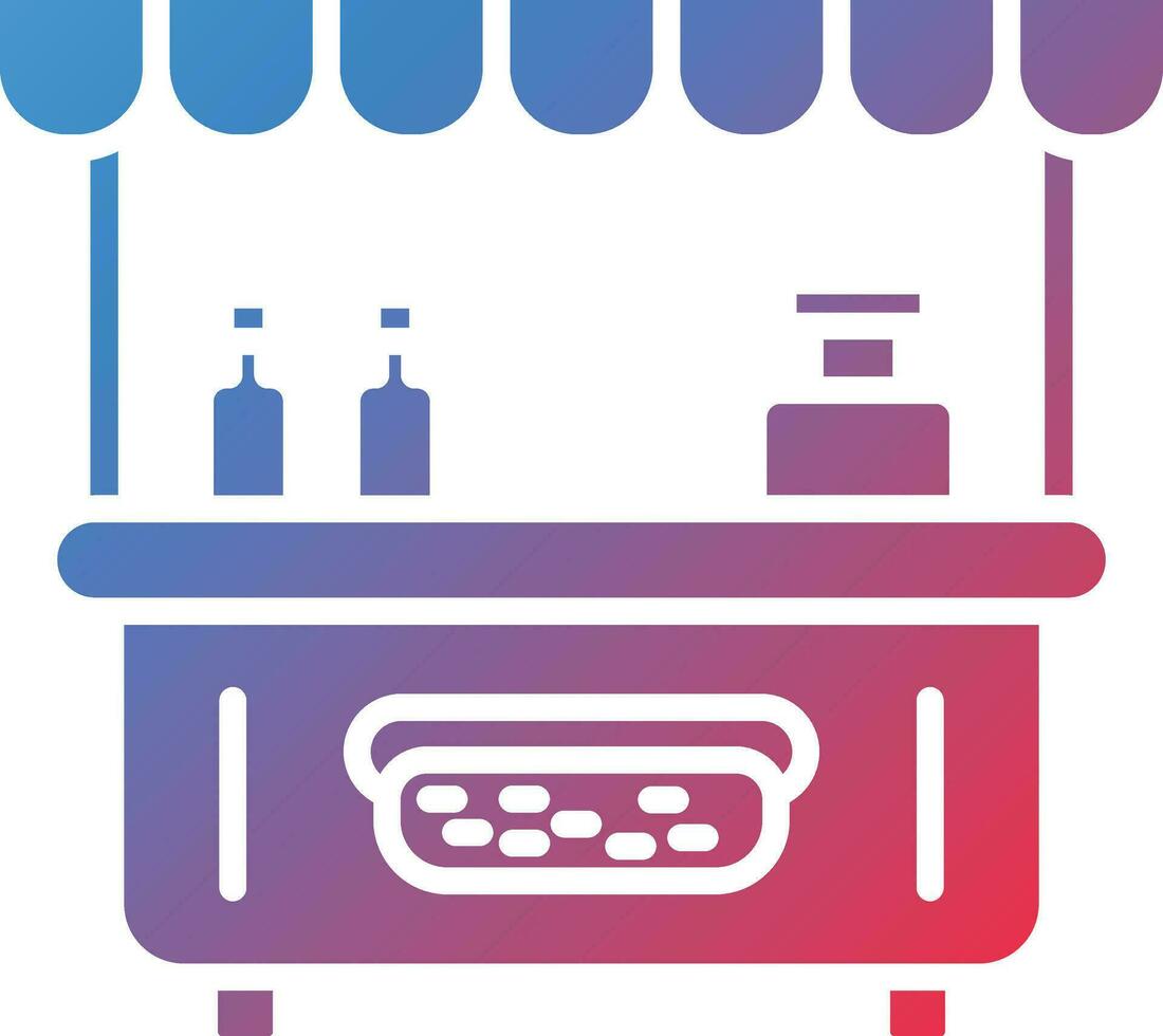 Hot Dog Stall Vector Icon