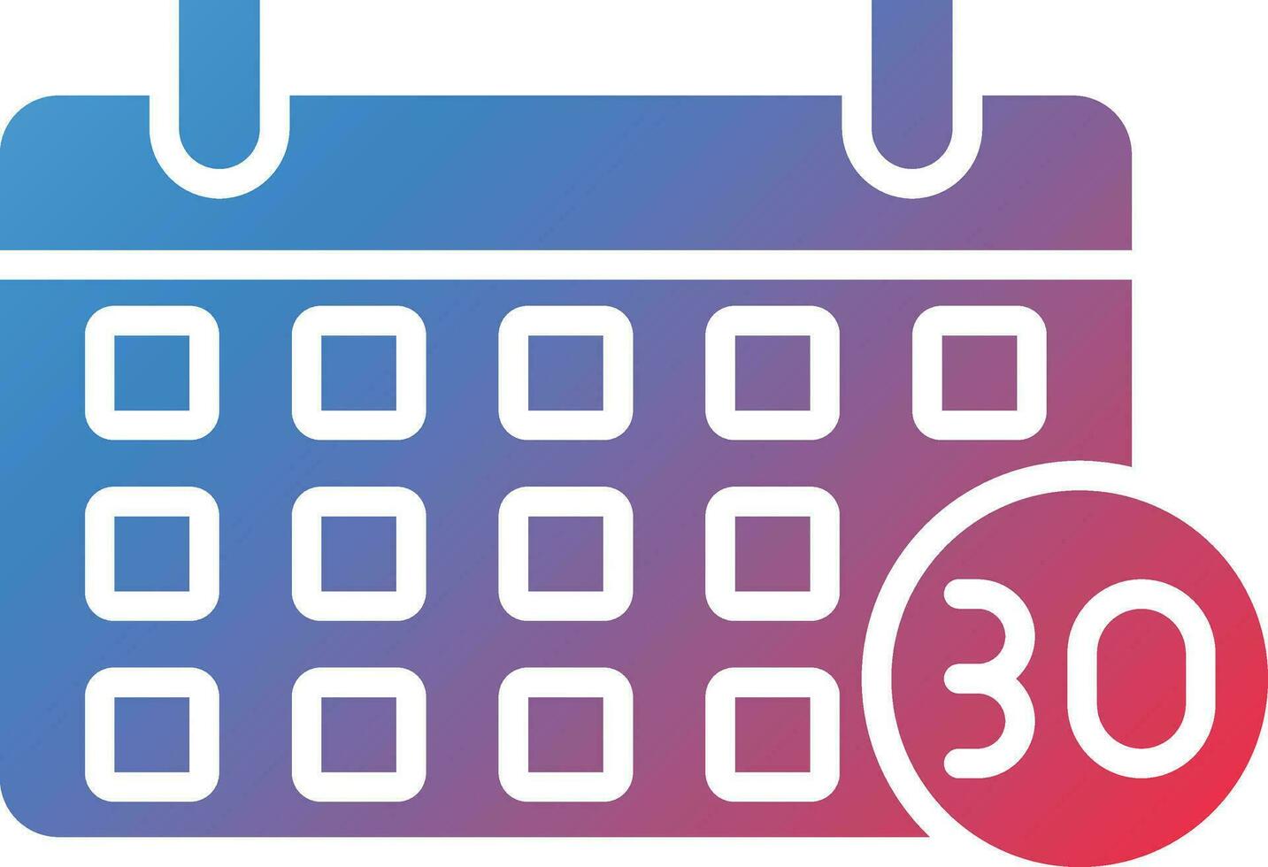 30 Days Challenge Vector Icon