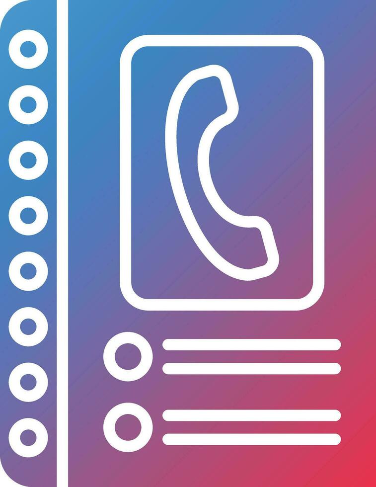 Phone Book Vector Icon