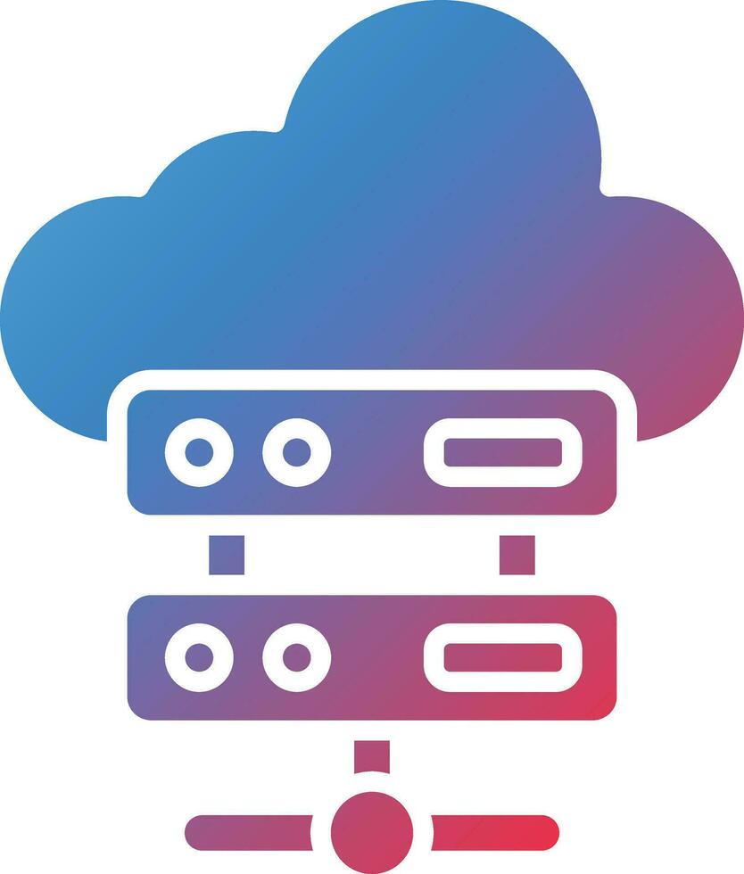 icono de vector de computación en la nube