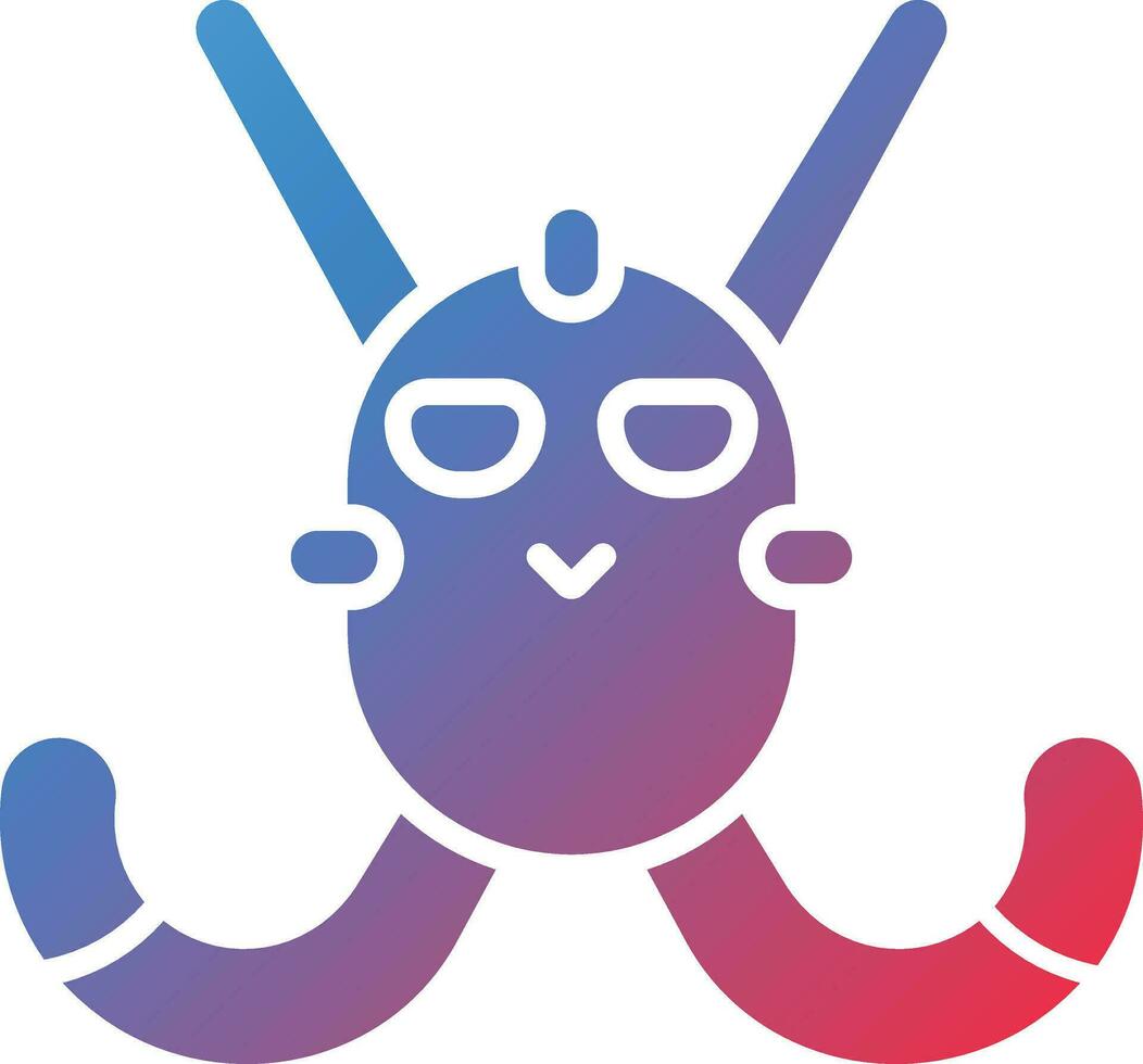 Hockey Sticks and Mask Vector Icon