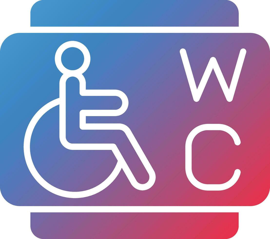 Disabled Toilet Vector Icon
