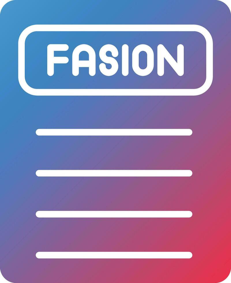 Fashion News Vector Icon