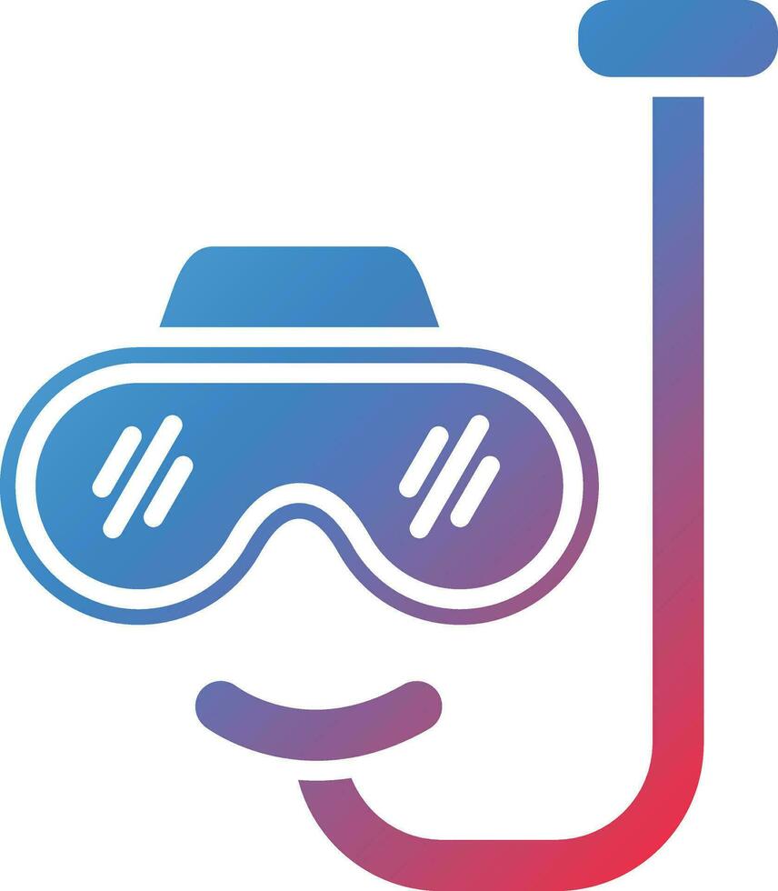 Prescription Diving Goggles Vector Icon
