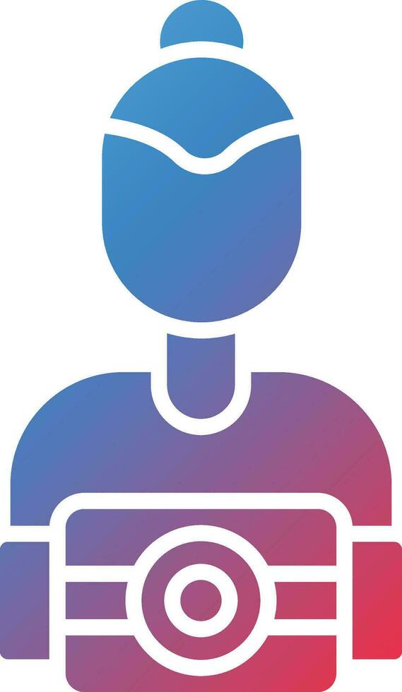 Photographer Female Vector Icon
