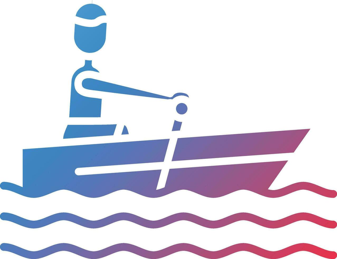 Canoeing Vector Icon