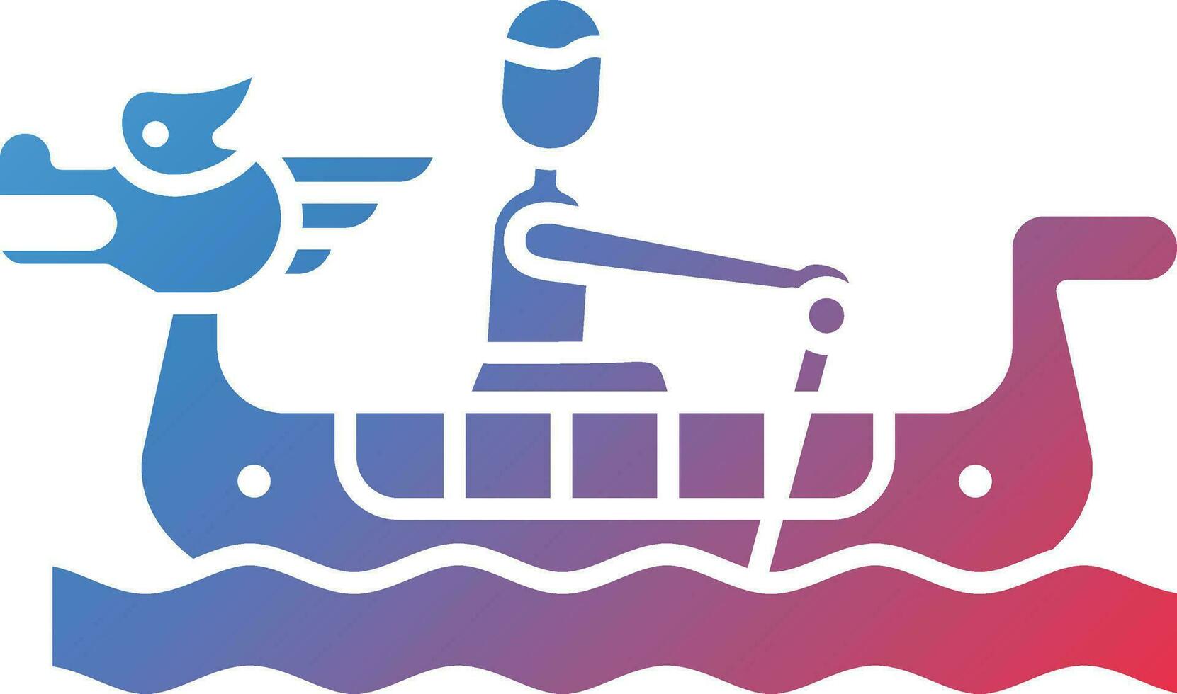 Dragon Boat Racing Vector Icon