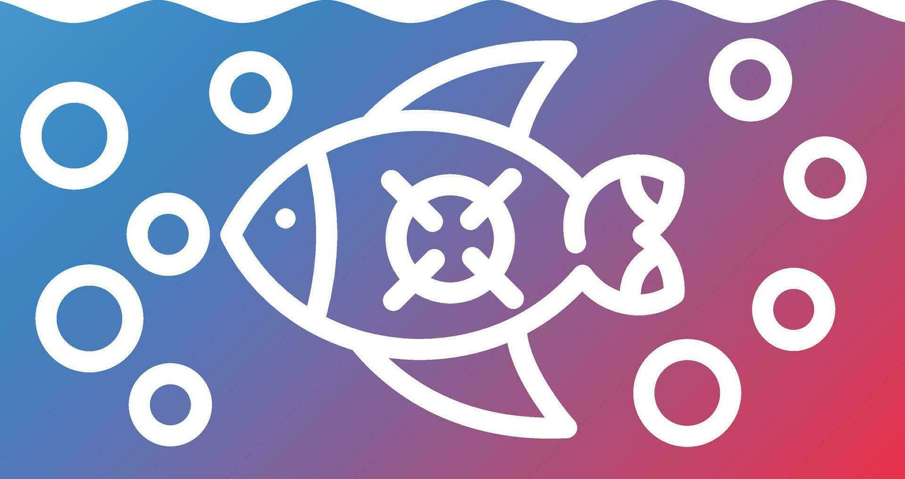 Underwater Target Shooting Vector Icon