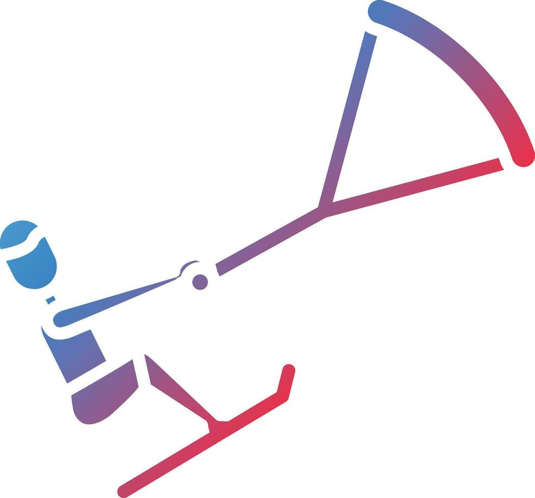 kiteboarding vector icono