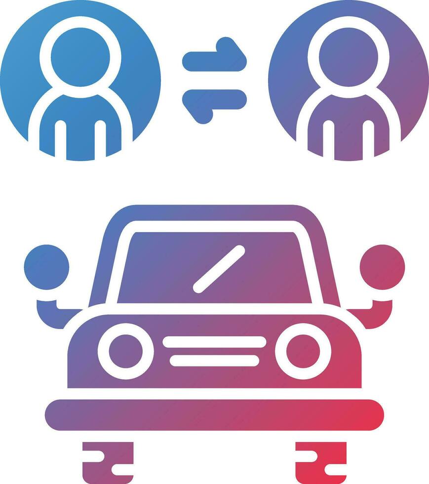 icono de vector de carpool