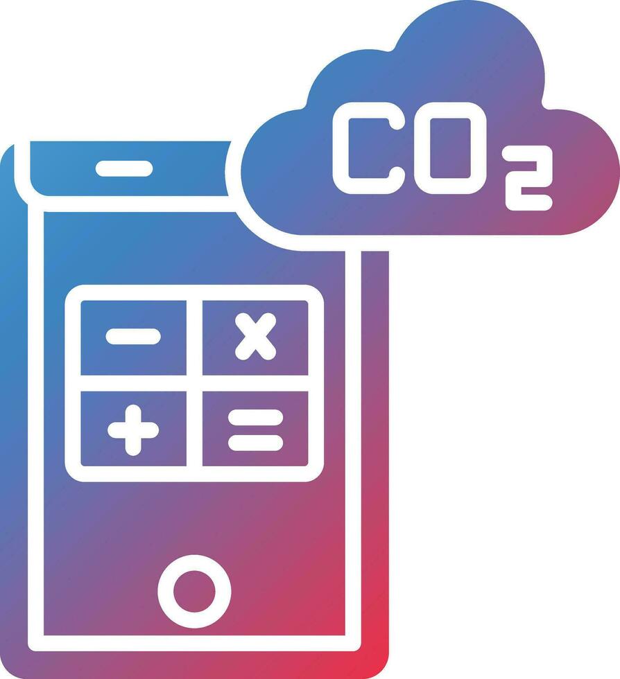 Gas Emissions Calculator Vector Icon
