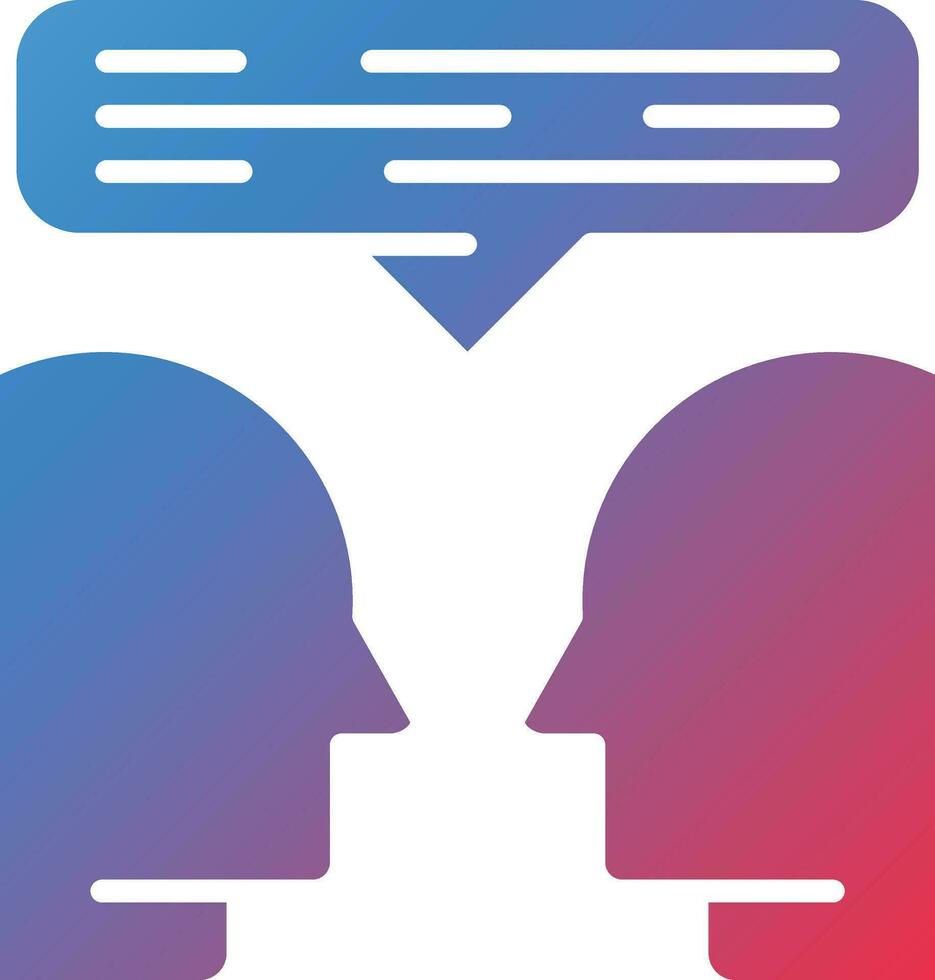 Face To Face Conversation Vector Icon