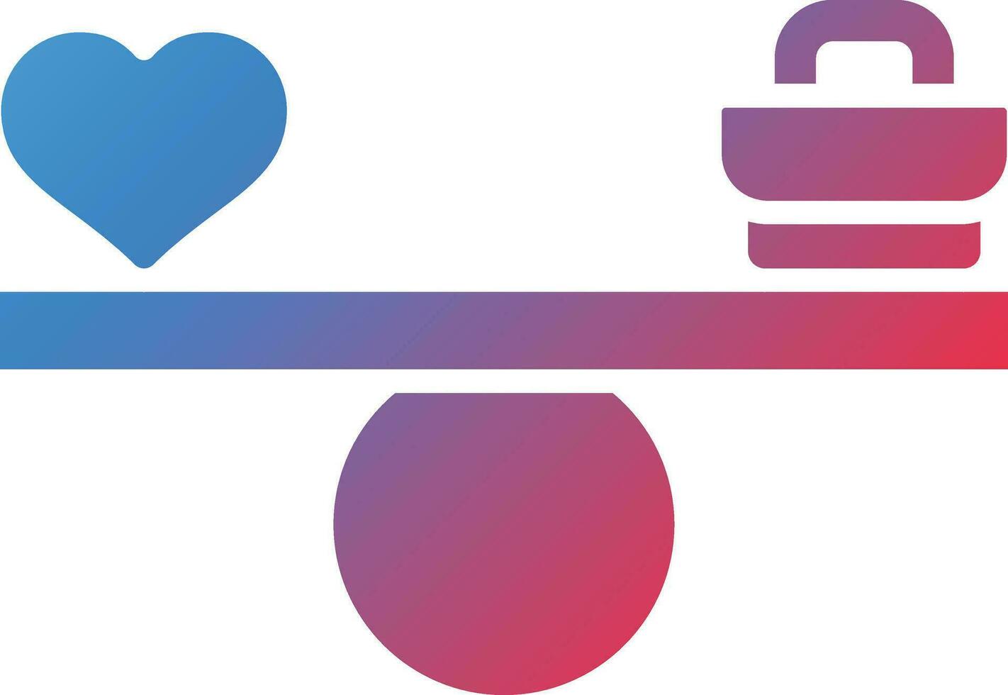 Work Life Balance Vector Icon