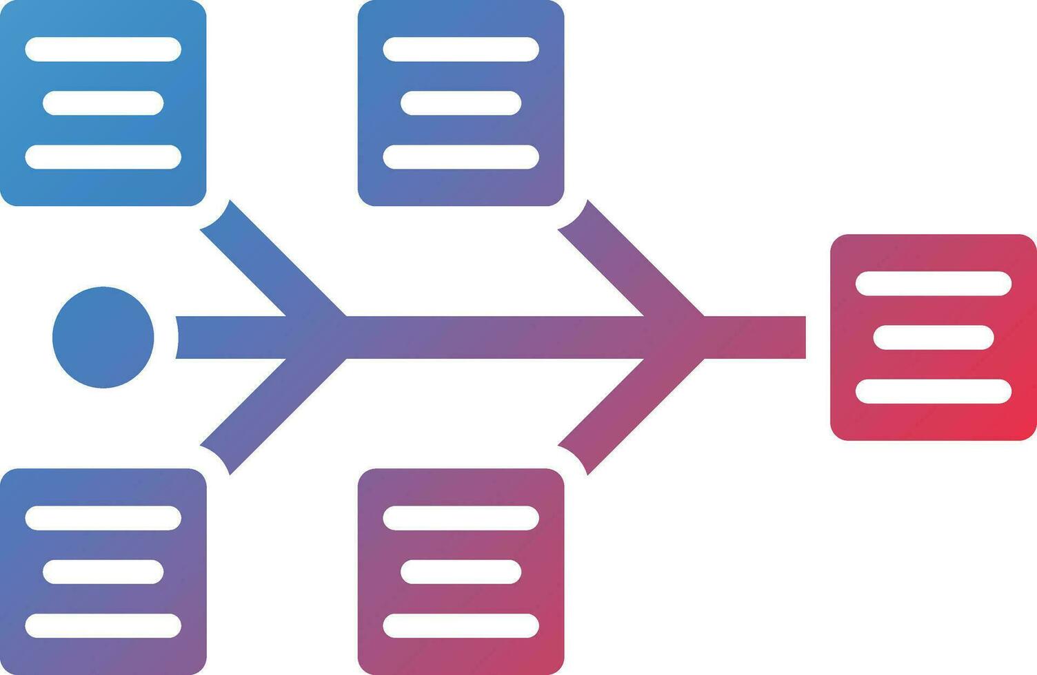 Fishbone Diagram Vector Icon