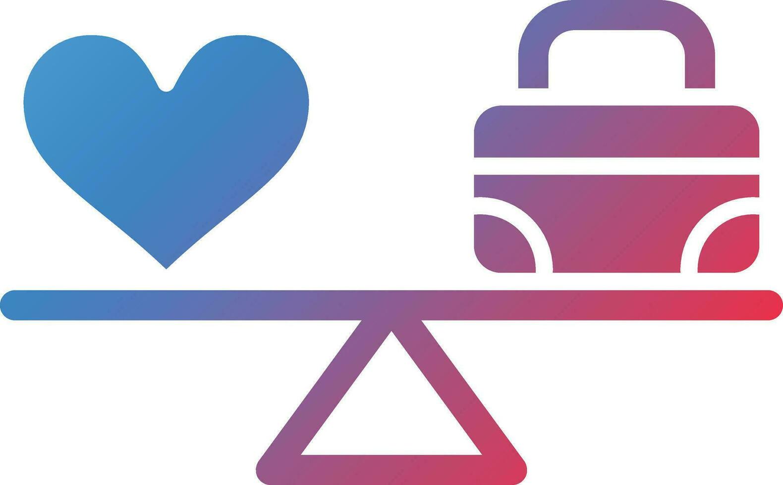 Work Life Balance Vector Icon