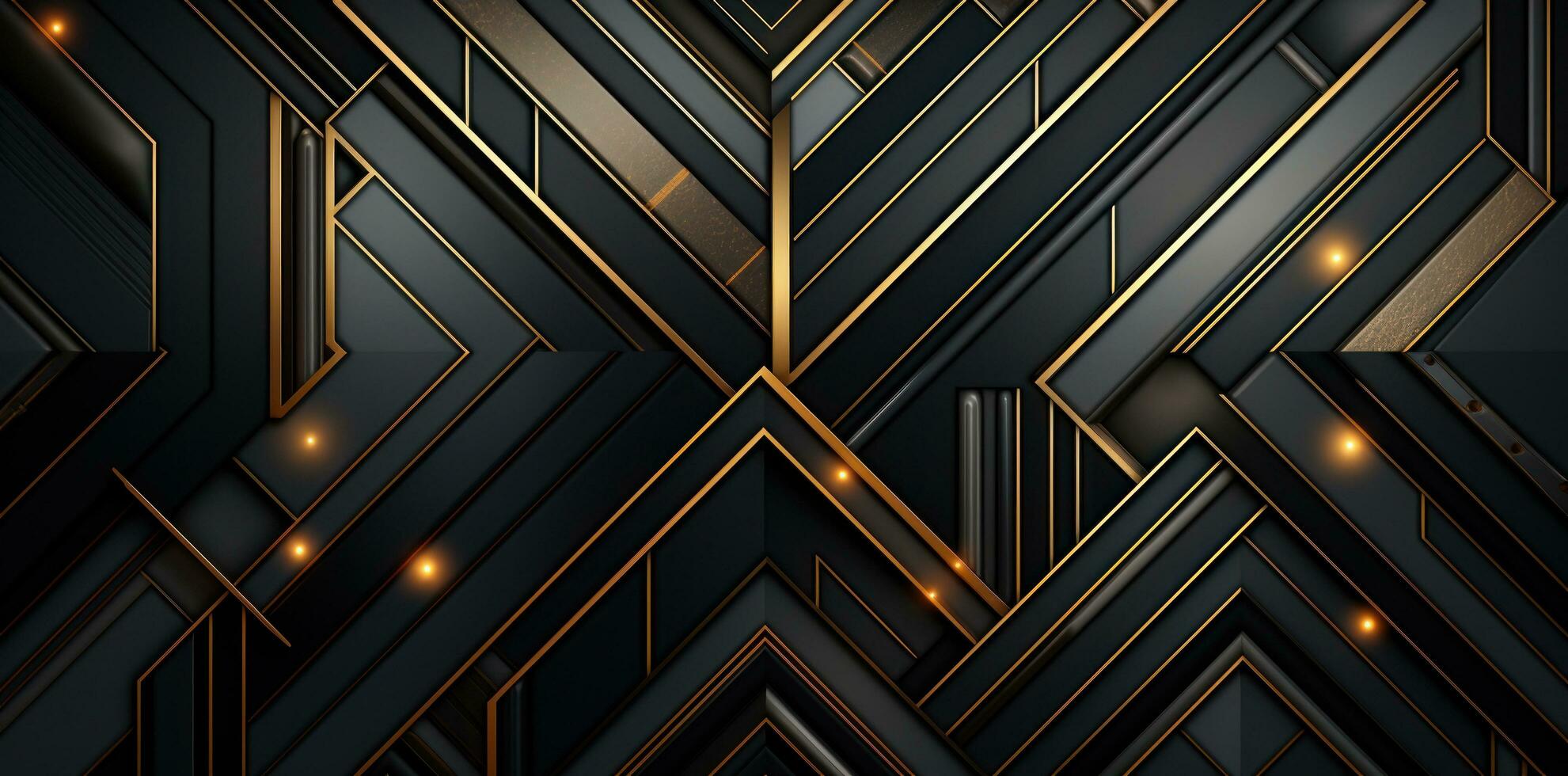 black gold lines with a gold inset photo