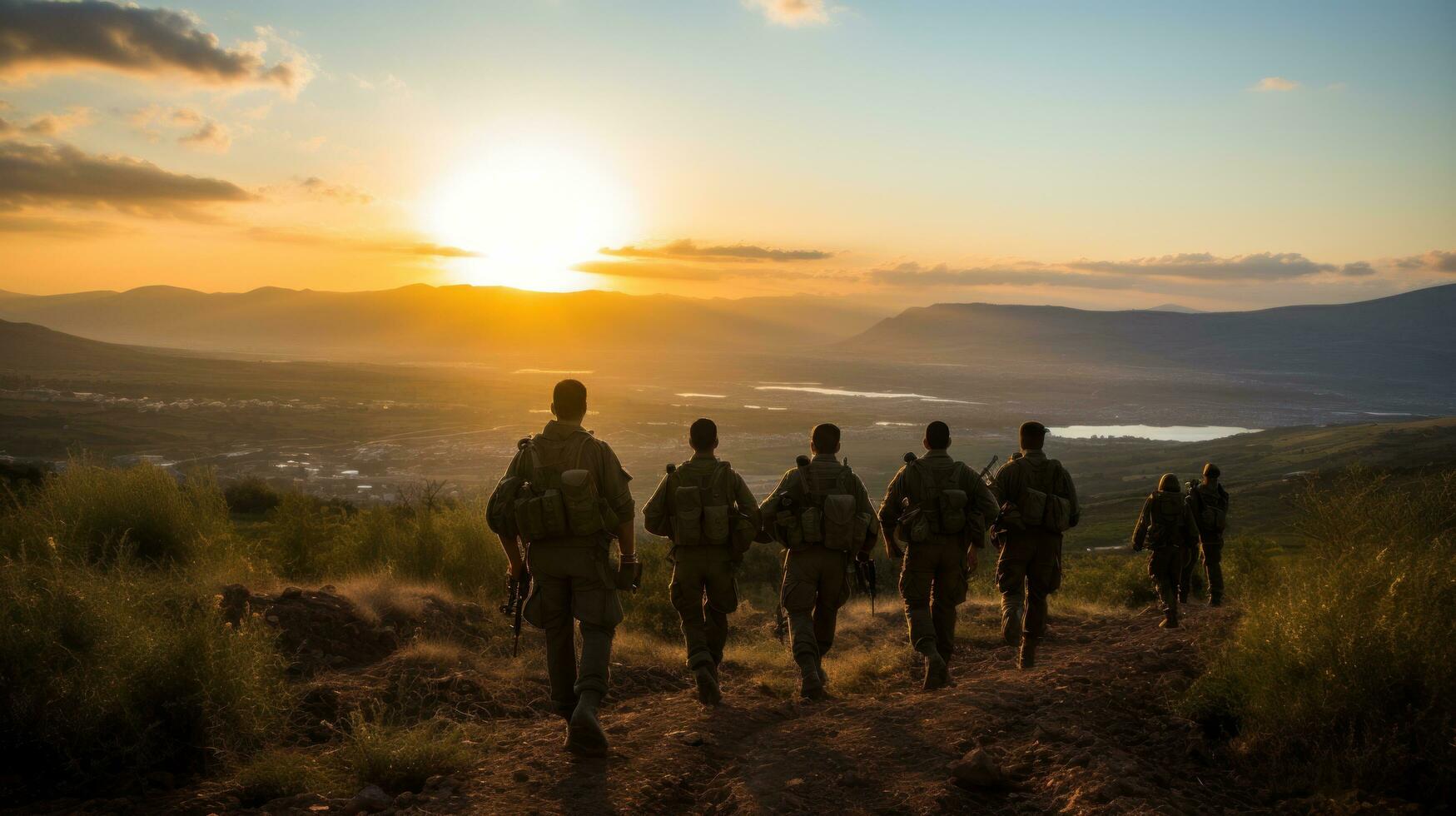 Israel troops at the border photo