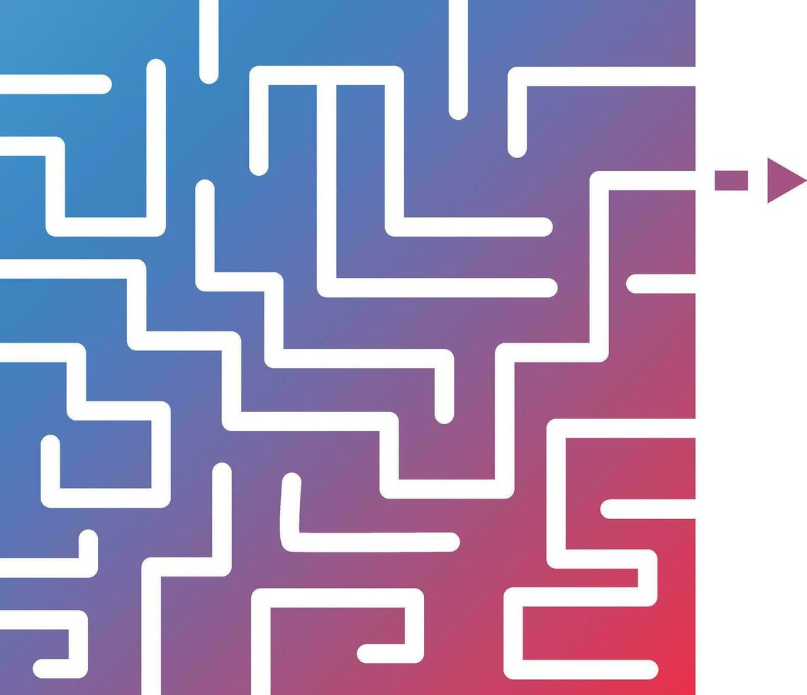 Maze Solution Vector Icon