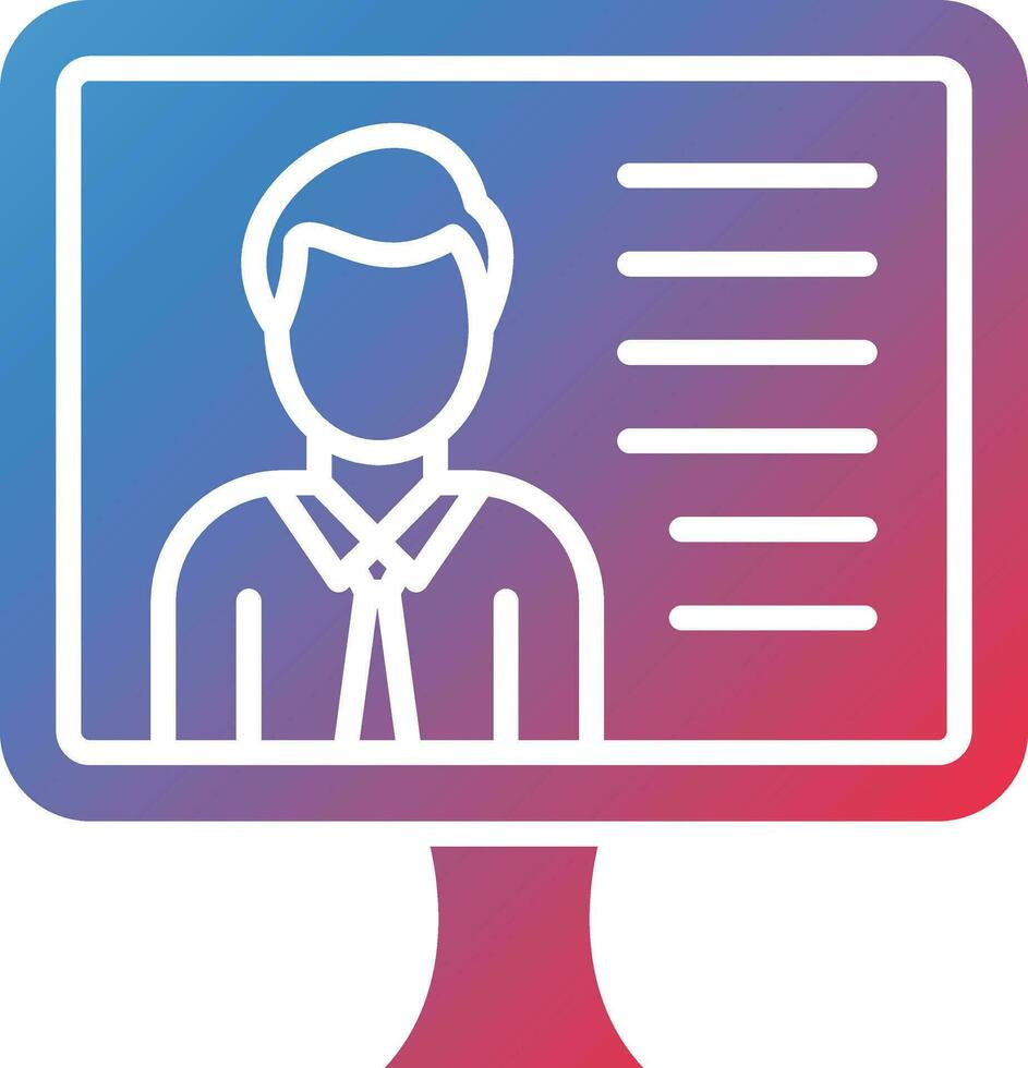 Online Lecture Vector Icon