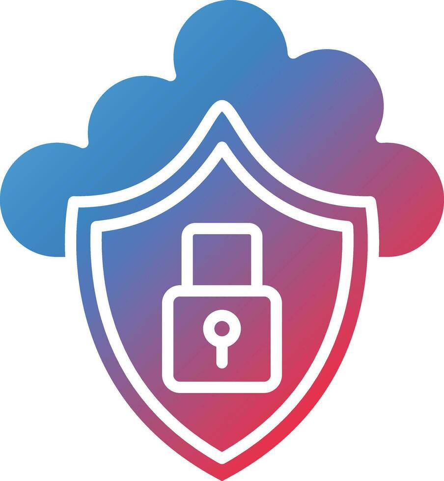 Cloud Security Vector Icon