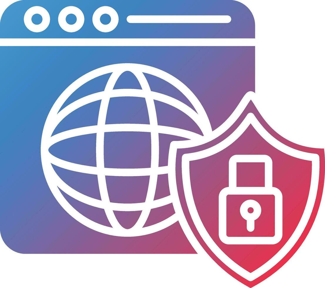 icono de vector de seguridad de internet