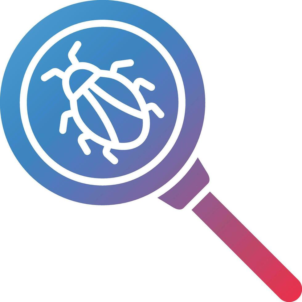 Bug Search Vector Icon