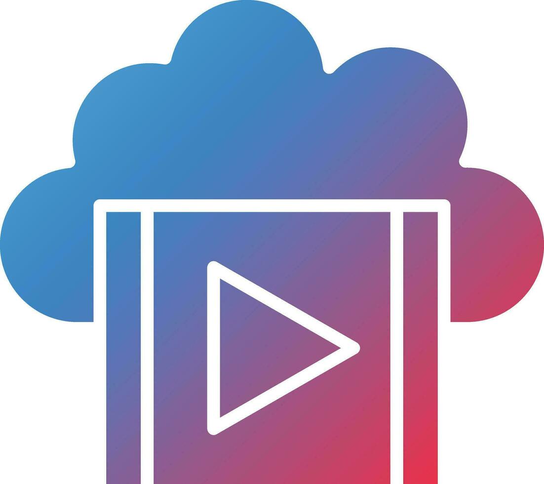 Cloud Video Vector Icon