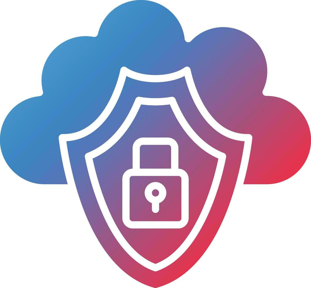 Cloud Security Vector Icon
