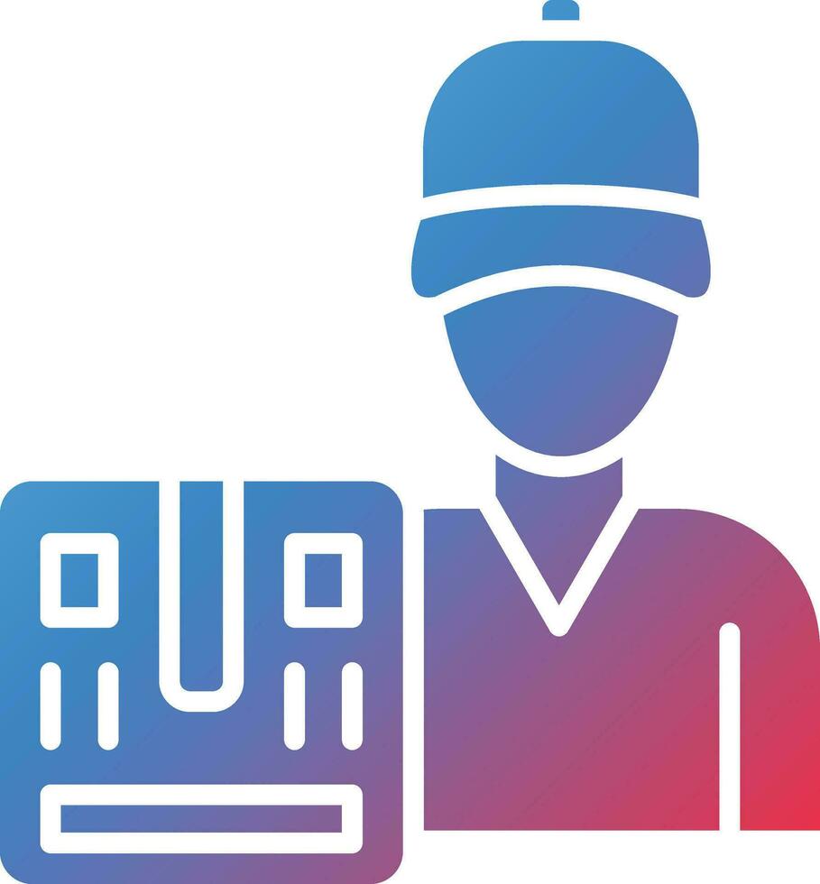 Delivery Man Vector Icon