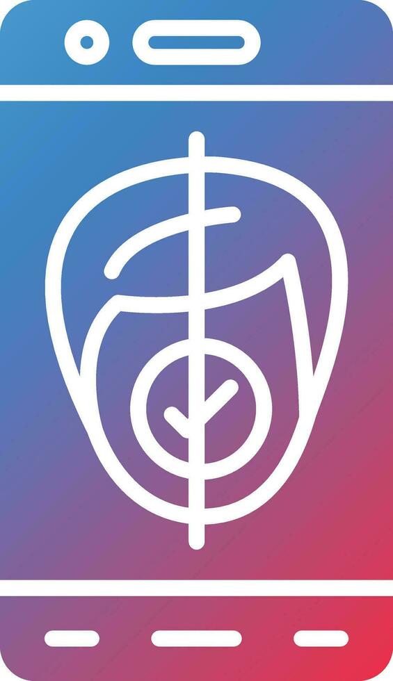 Mobile Face Scan Vector Icon