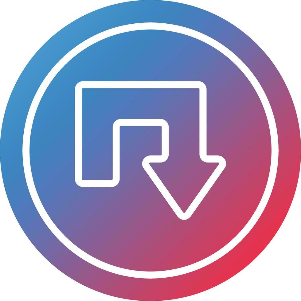 U Turn Vector Icon