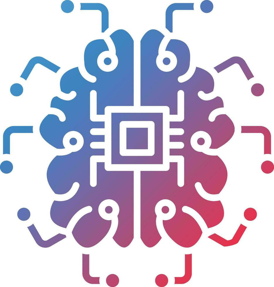 Brain Circuit Vector Icon