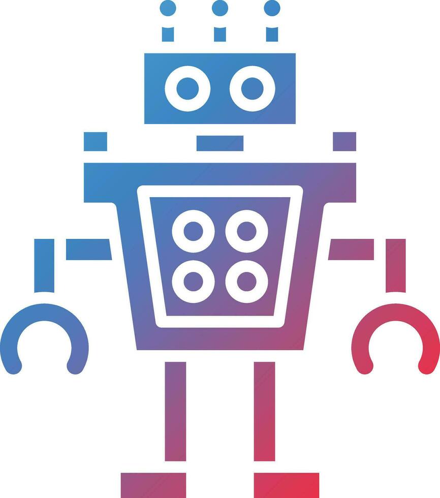 Humanoid Robot Vector Icon