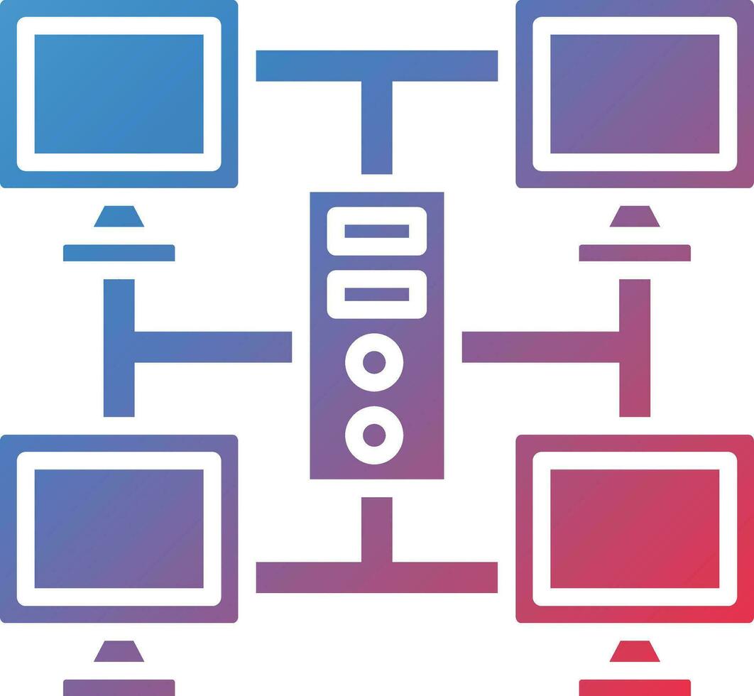 Grid Computing Vector Icon