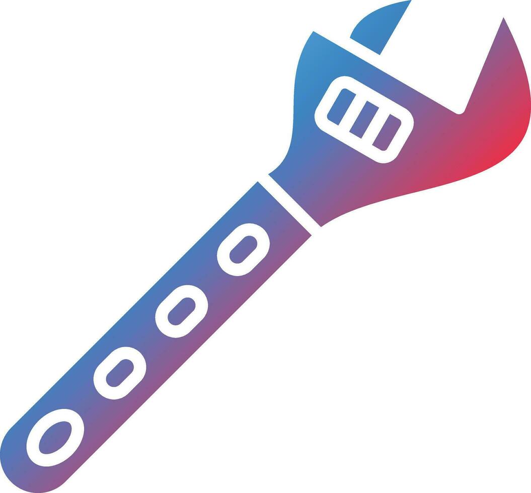 Adjustable Wrench Vector Icon