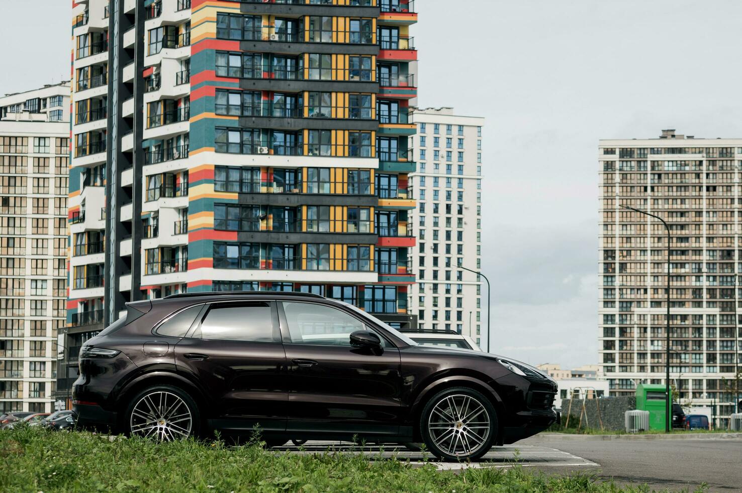 Minsk, Belarus, August 2023 - black Porsche Cayenne photo