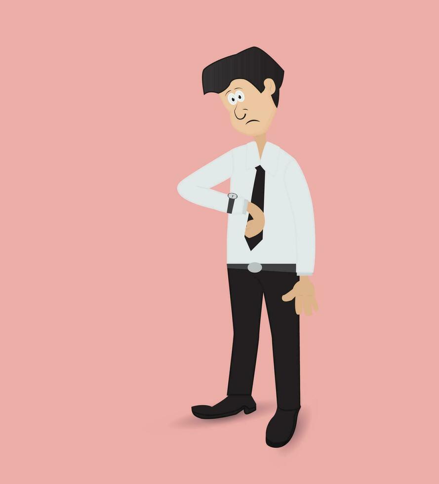 business man concept running out of timw vector
