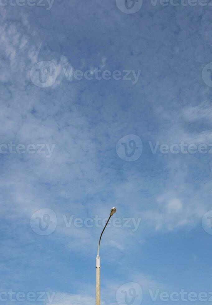 Lighting street on sky background photo