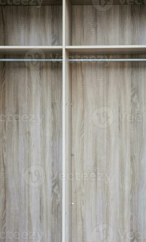 Modern wooden wardrobe. photo