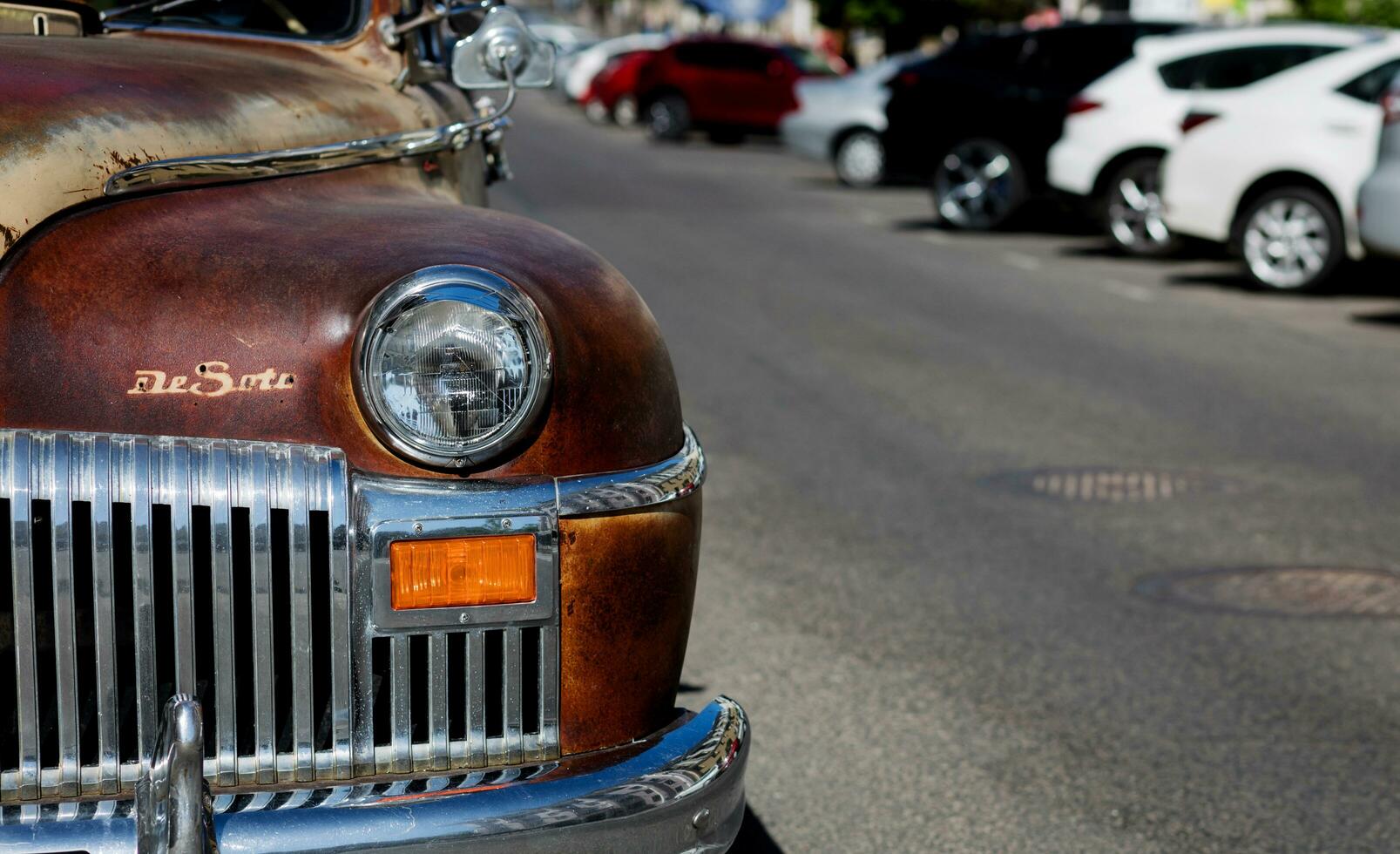 Minsk, Belarus, October 2023 -  Classic Vintage  car photo