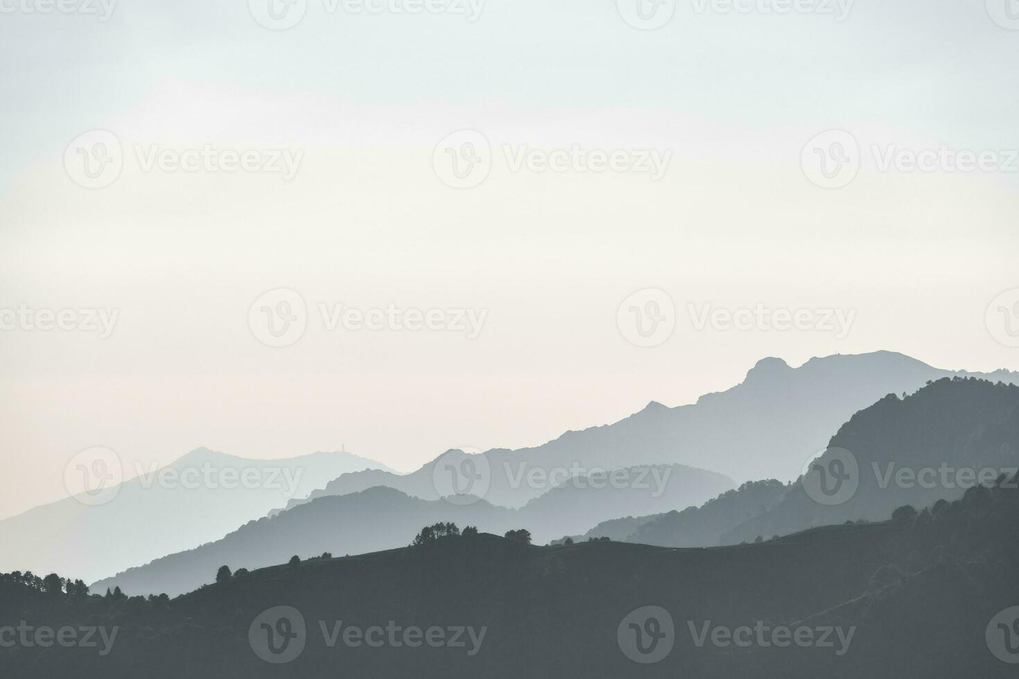 Abstract background with mountains in the sky photo