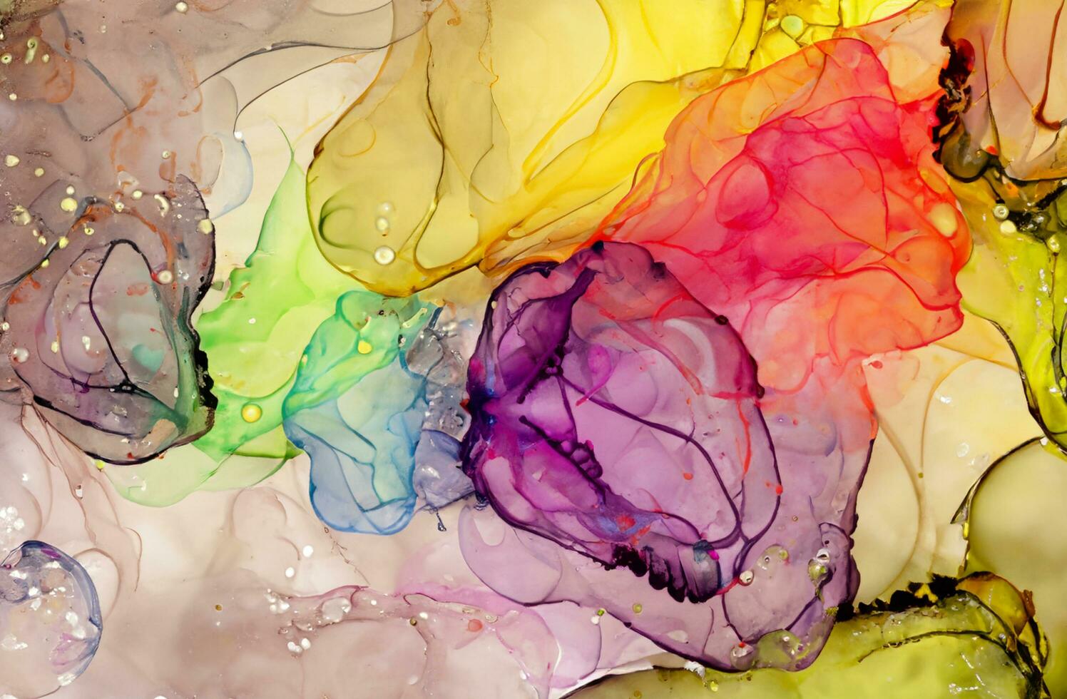 Colorful alcohol ink abstract background photo