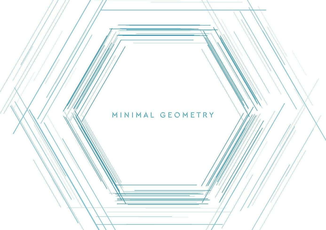 Hexagonal linear shape abstract futuristic tech background vector