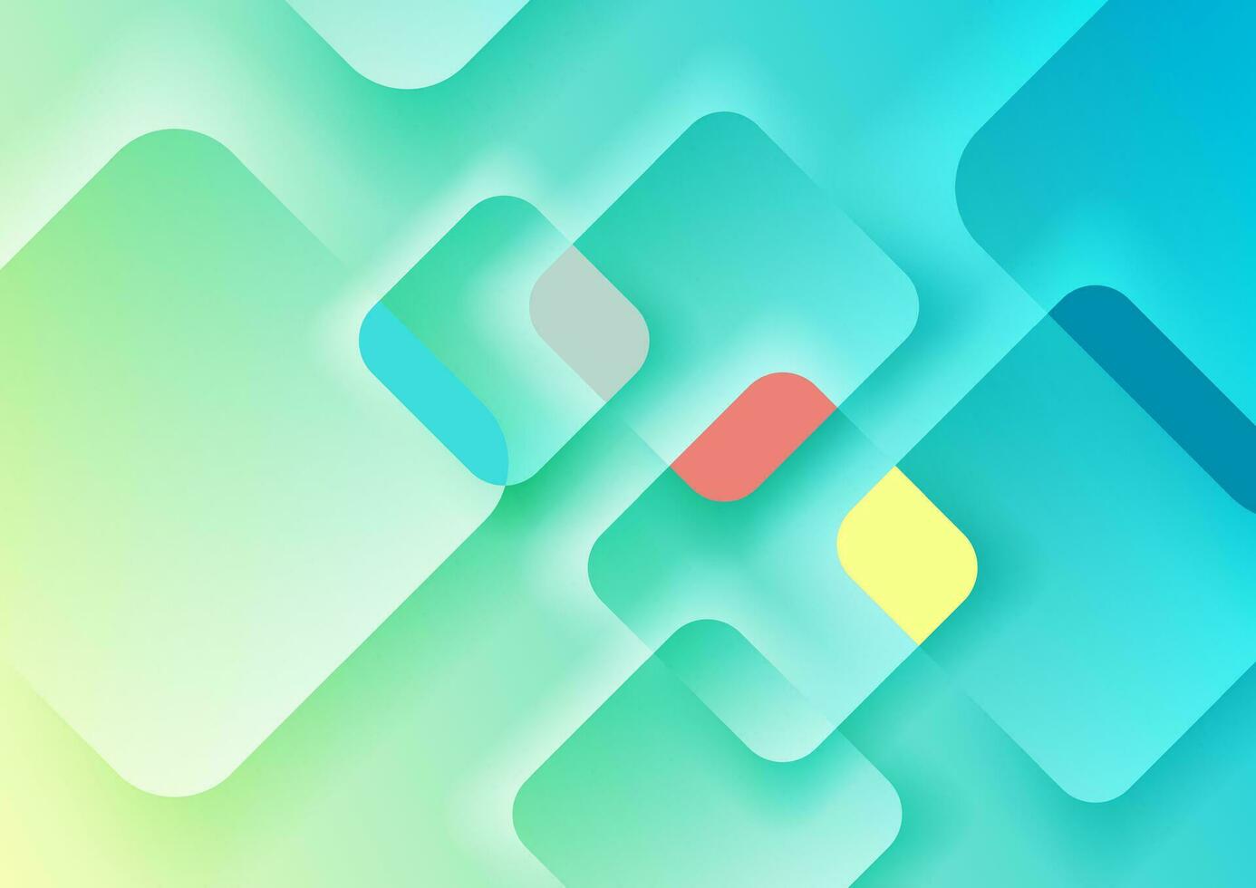 Pastel colorful squares abstract tech geometric background vector