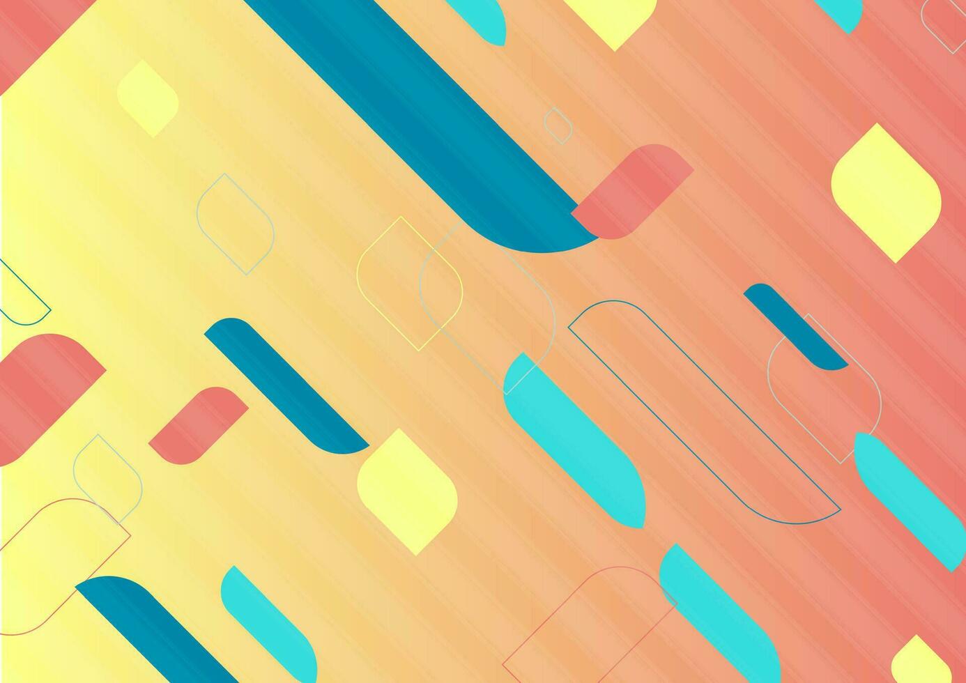 Colorful pastel background with geometric elements vector