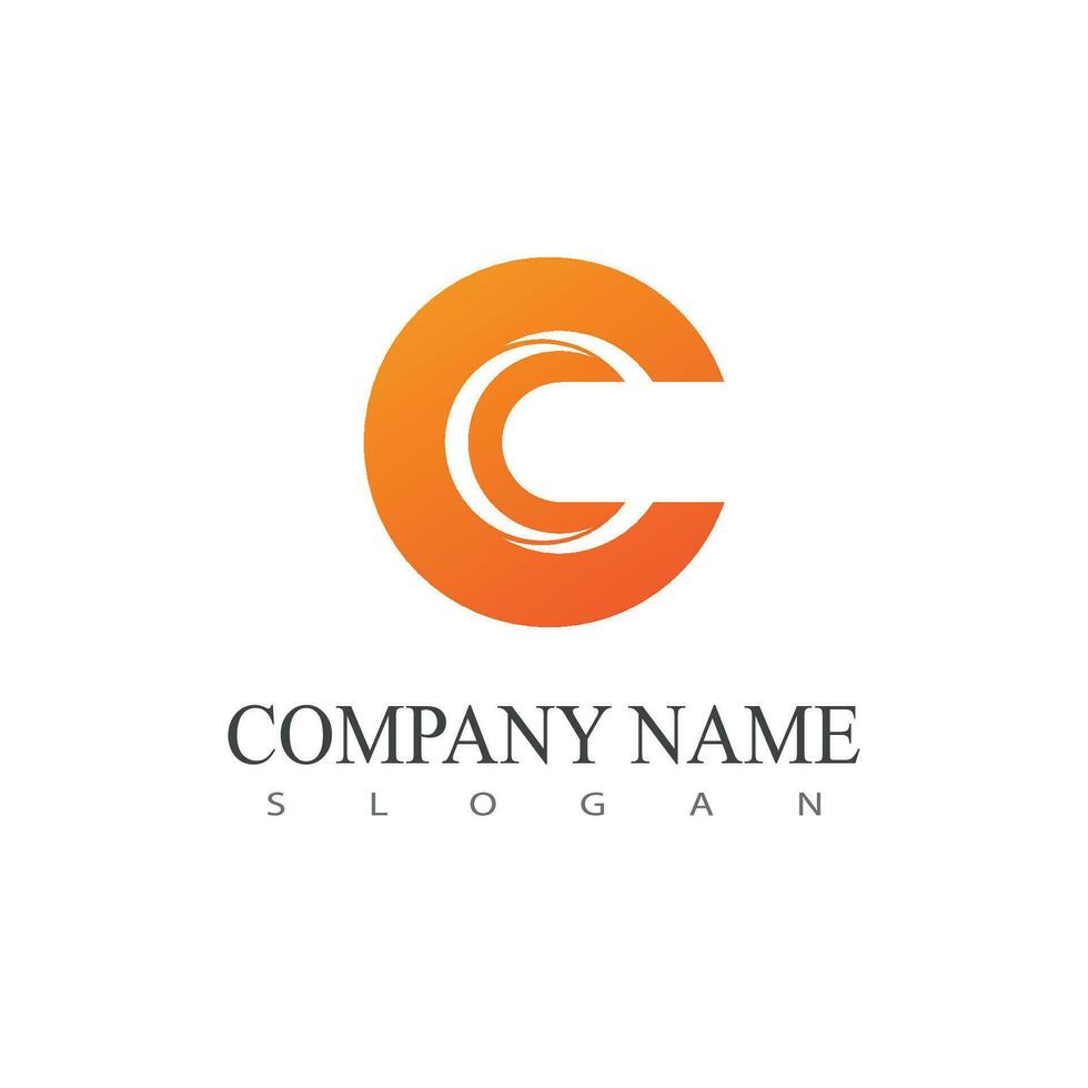 C letter logo template vector element business and symbol