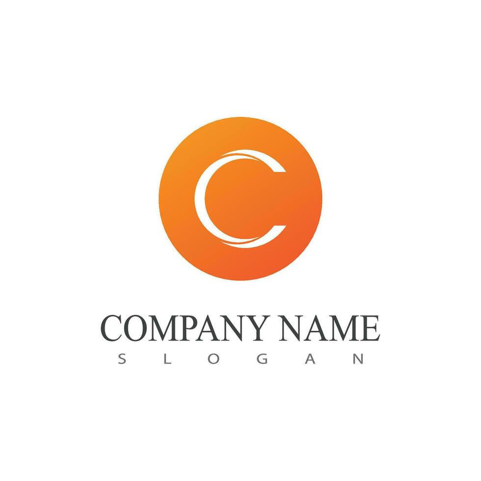 C letter logo template vector element business and symbol