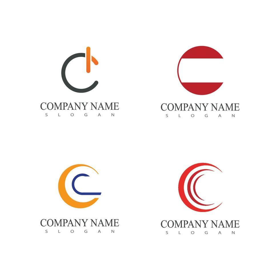 C letter logo template vector element business and symbol