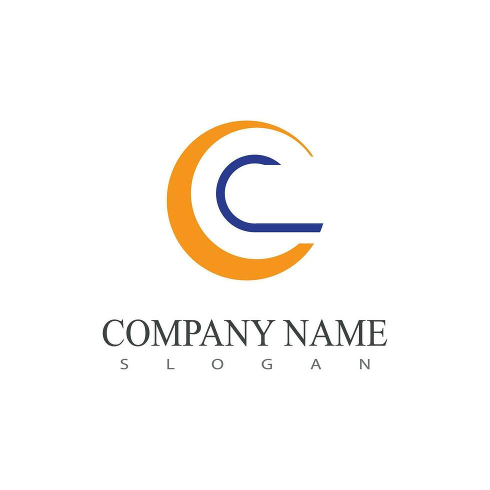 C letter logo template vector element business and symbol